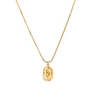 Colar Pendente Flor em Aço Dourado