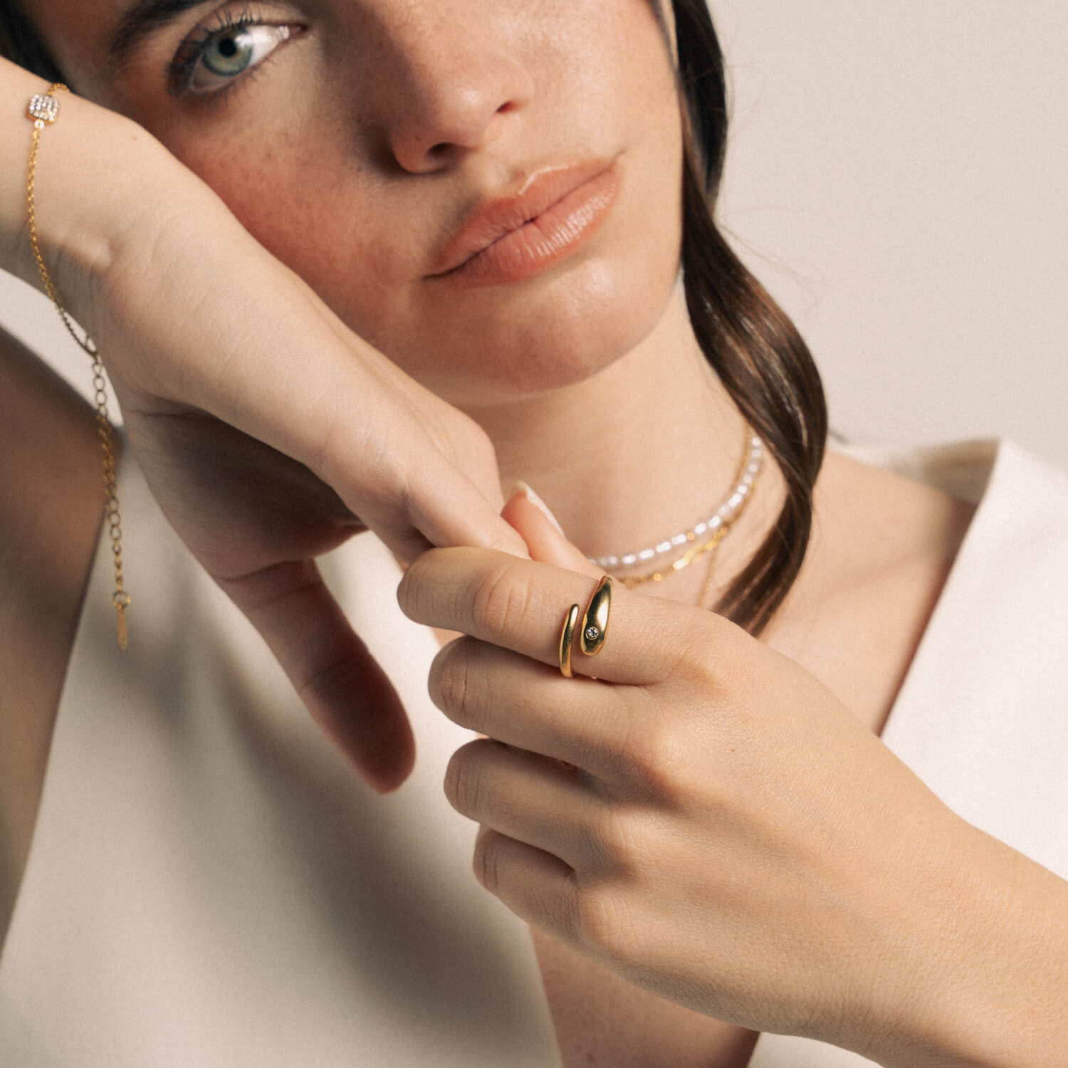 Anel em Aço Dourado