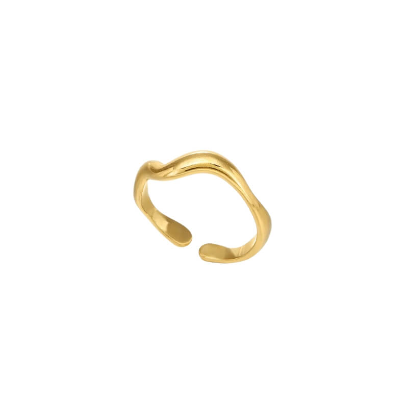 Anel em Aço Dourado