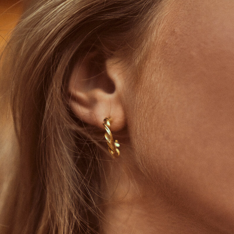 Brincos Argola Entrançada