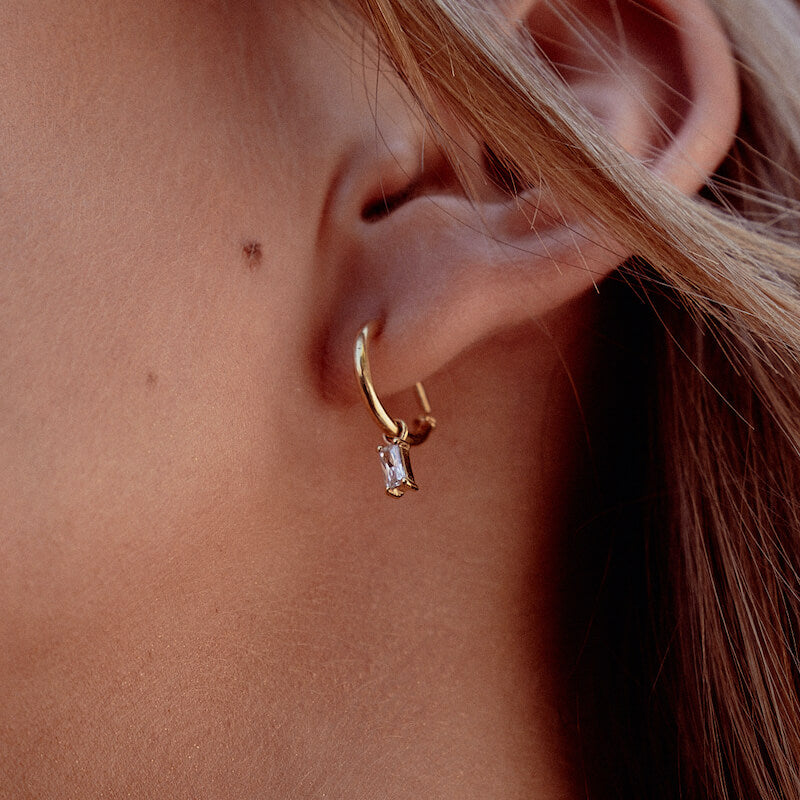 Brincos Argola Iris em Prata Dourada 925