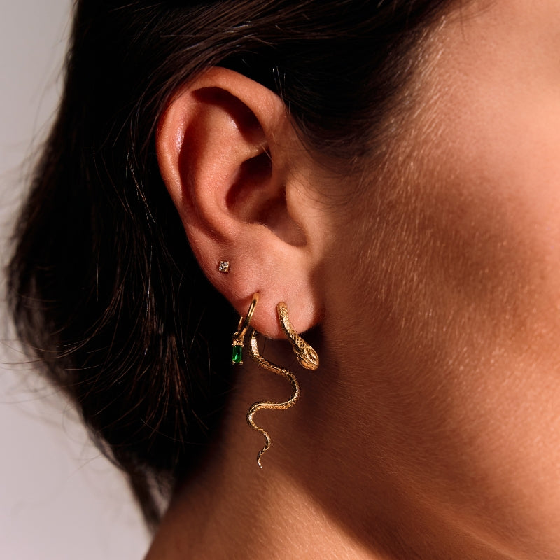 Brincos Argola Iris em Prata Dourada 925