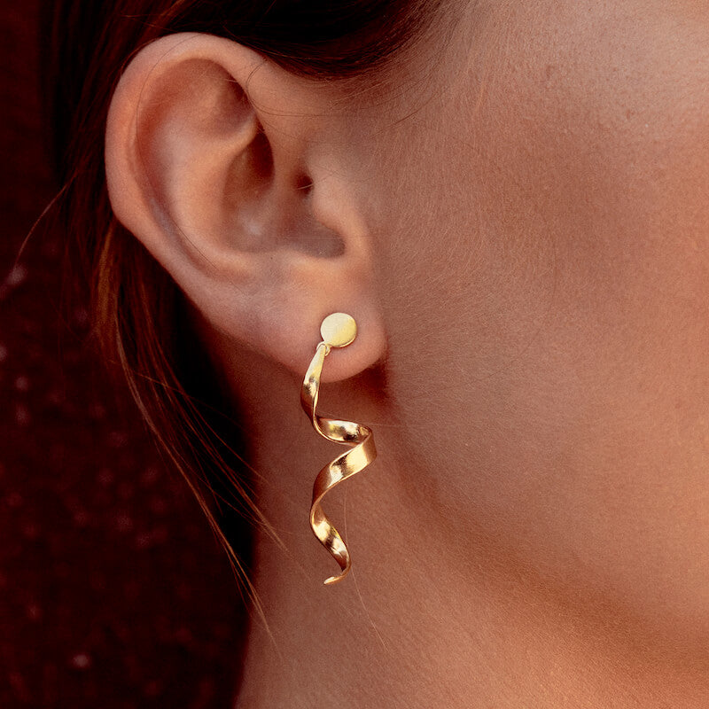 Brincos em Prata Dourada