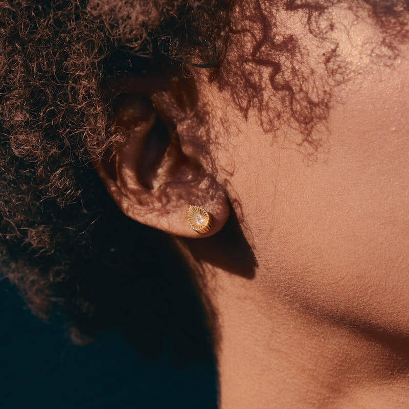 Brincos em Prata Dourada