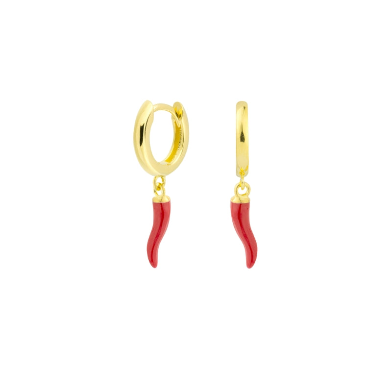 Brincos Malagueta em Prata Dourada