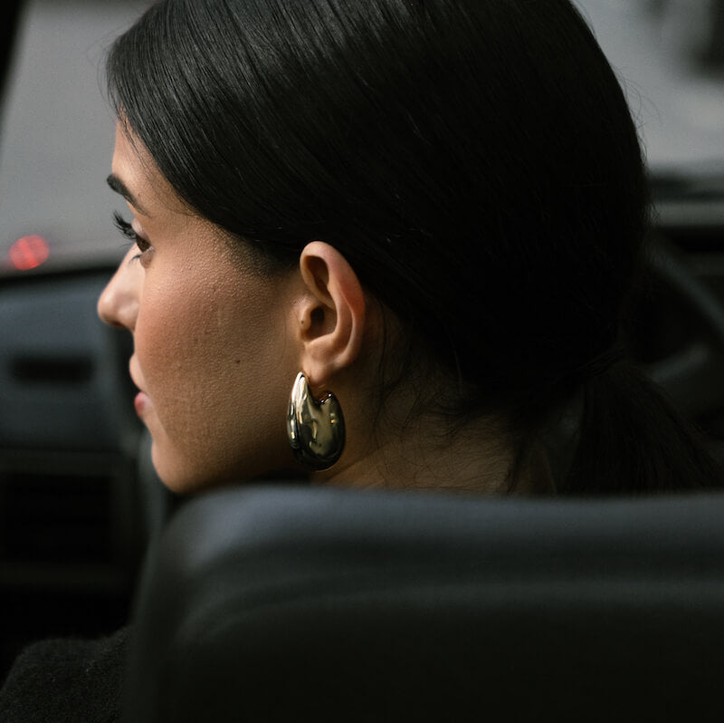 Brincos em Prata Dourada