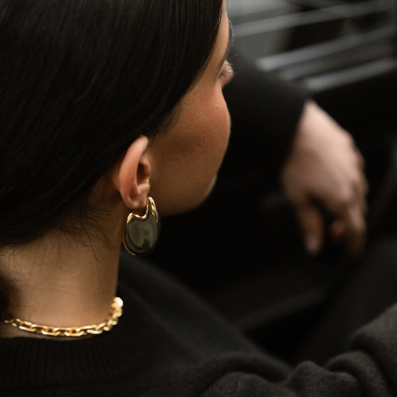 Brincos em Prata Dourada