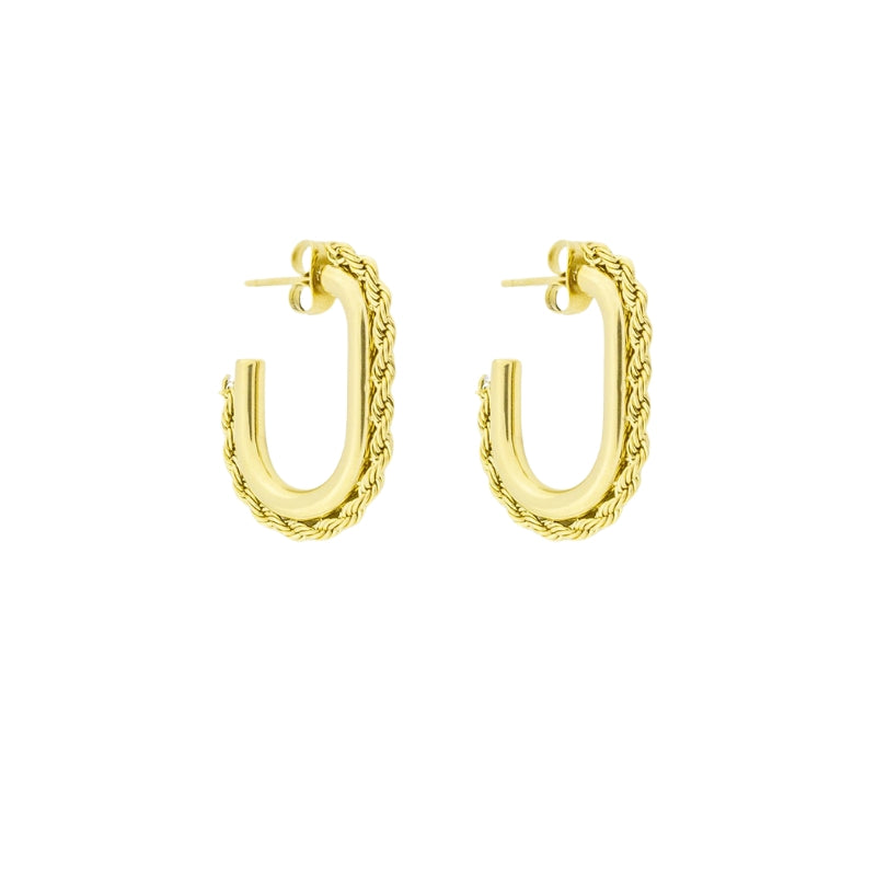 Brincos Argola em Aço Dourado