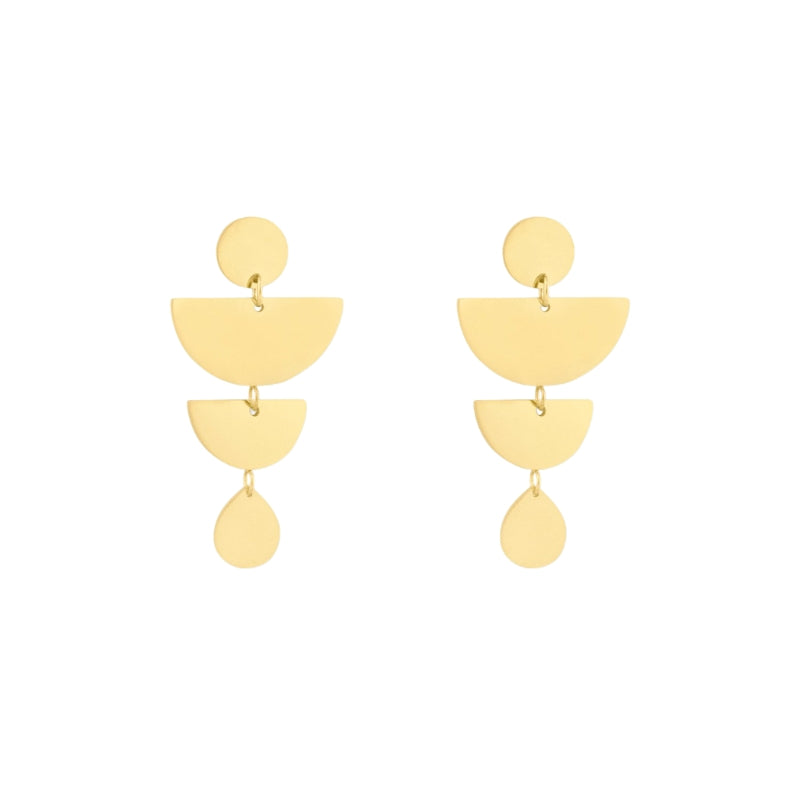 Brincos em Aço Dourado