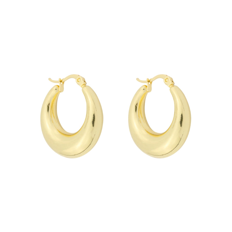 Brincos Argola em Aço Dourado