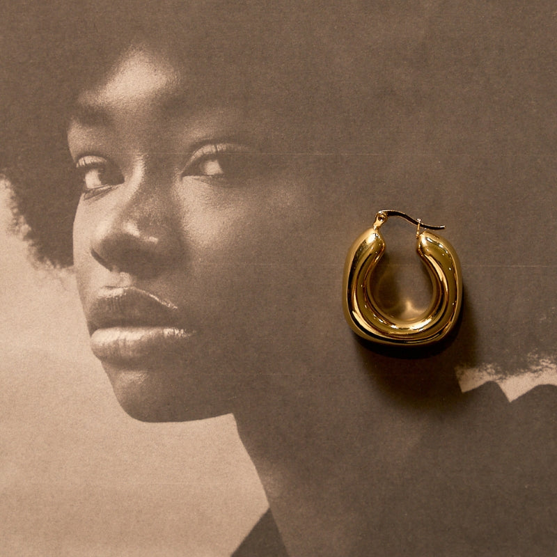Brincos Argola em Aço Dourado