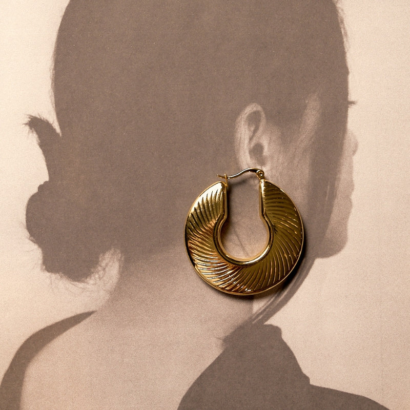 Brincos Argola em Aço Dourado