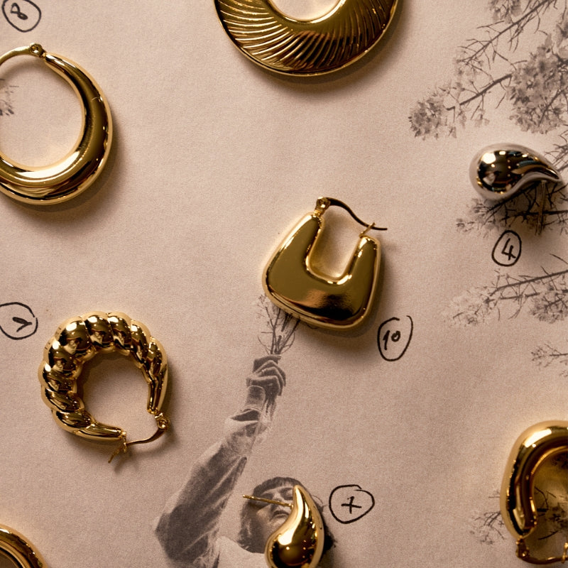Brincos Argola em Aço Dourado