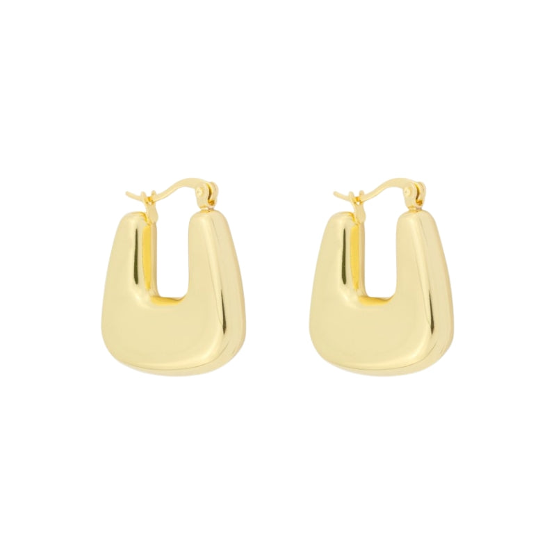 Brincos Argola em Aço Dourado