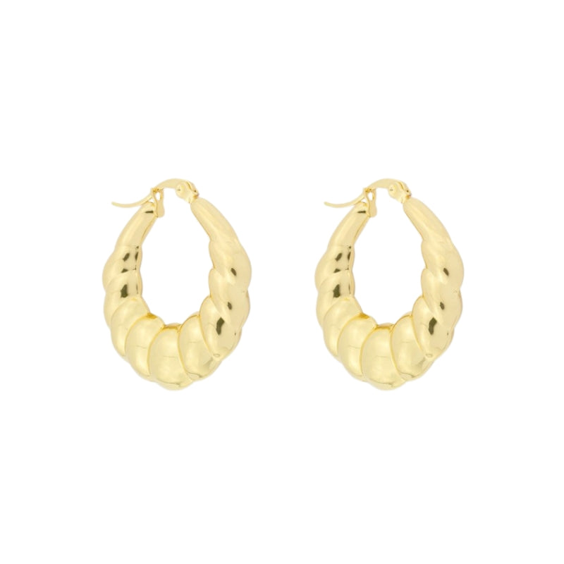 Brincos Argola em Aço Dourado