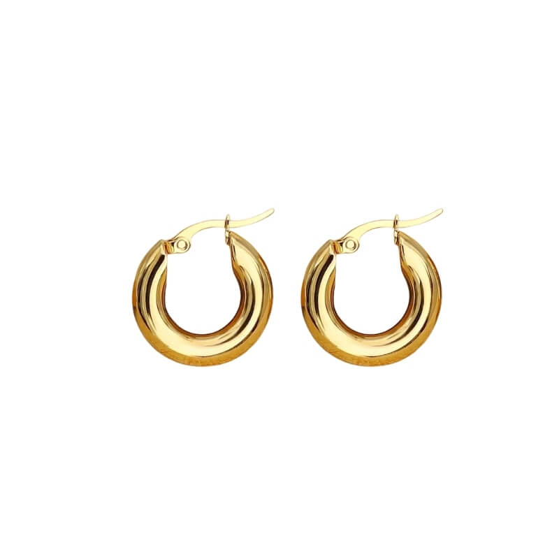 Brincos Argola Pequenas em Aço Dourado