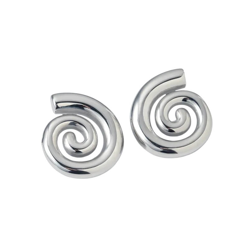 Brincos em Aço Prateado