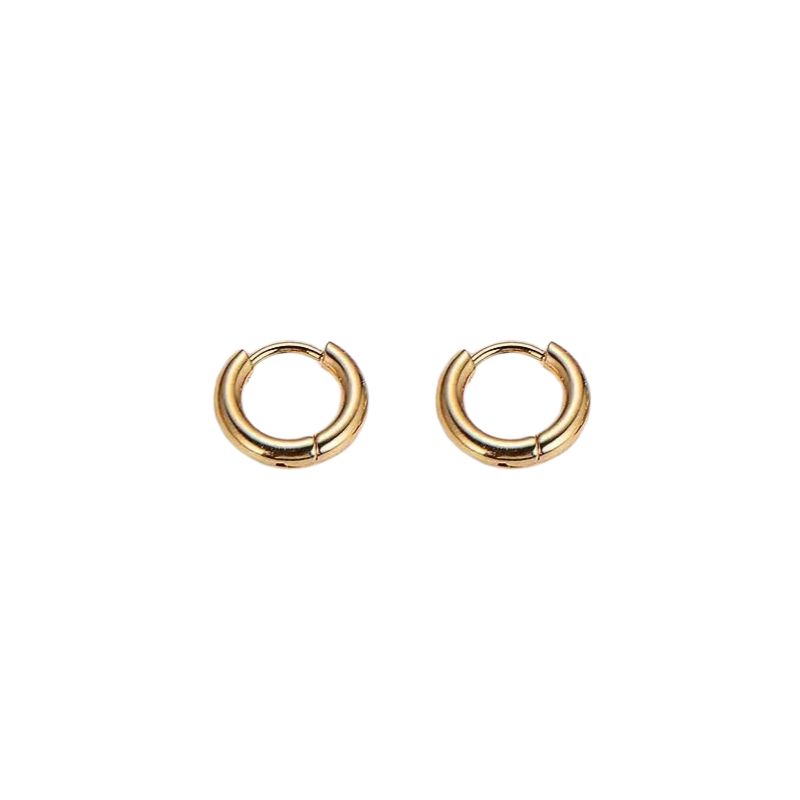 Brincos Argolas em Aço Dourado