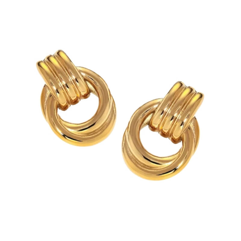 Brincos em Aço Dourado