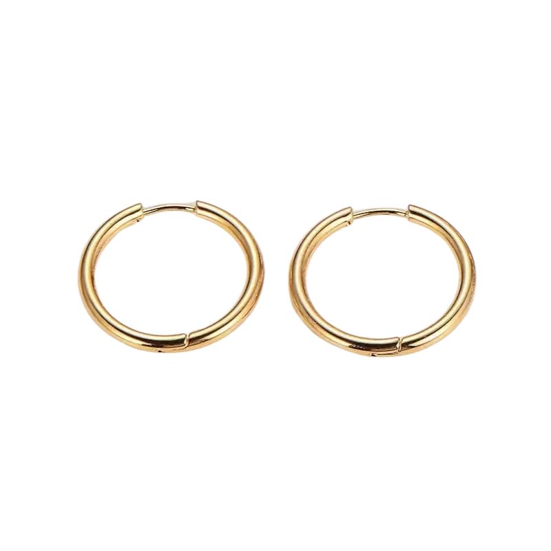 Brincos Argolas em Aço Dourado