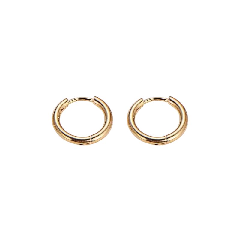 Brincos Argolas em Aço Dourado