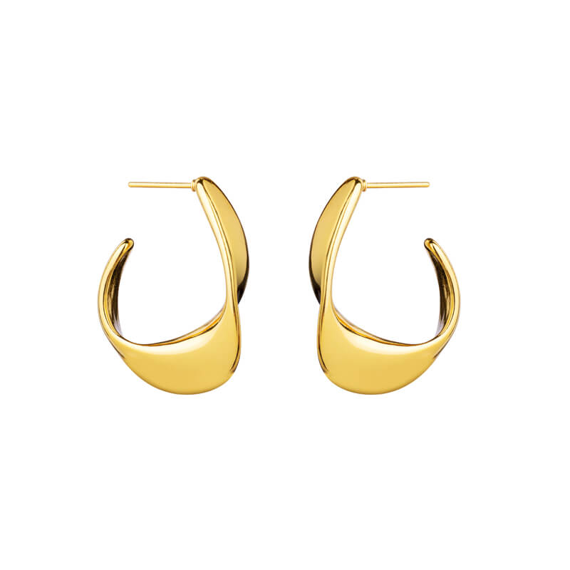 Brincos Argola em Aço Dourado