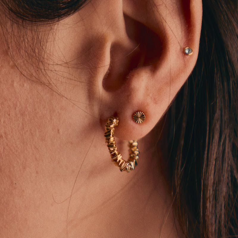 Brincos em Prata Dourada