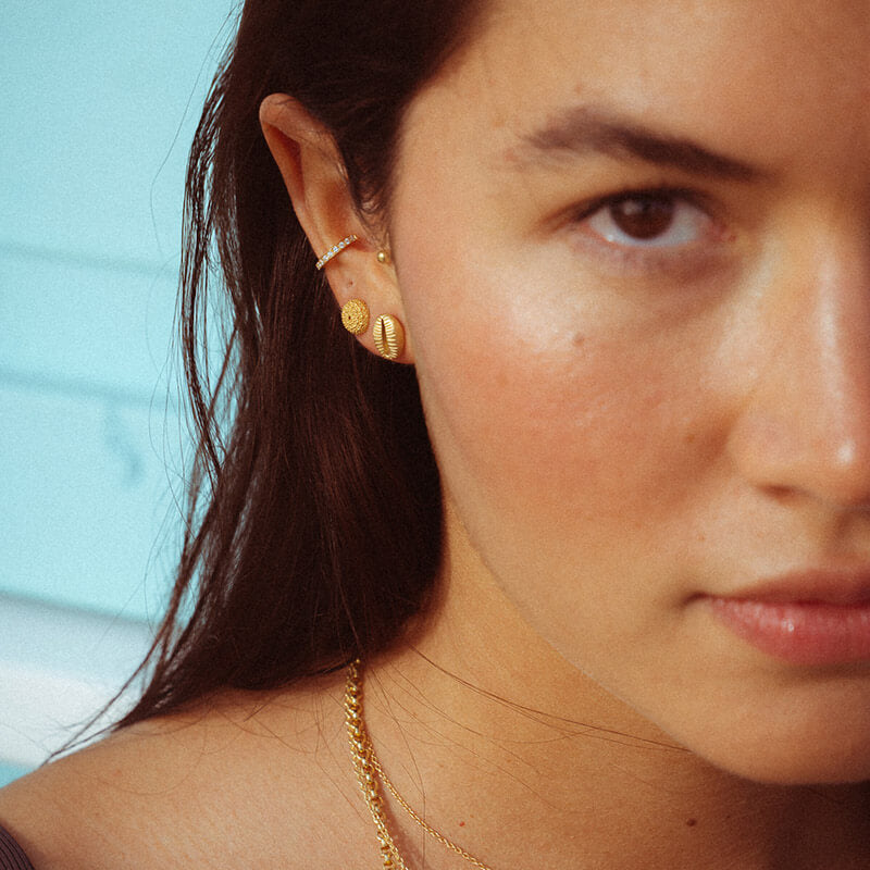 Brincos Ouriço-do-Mar dourados