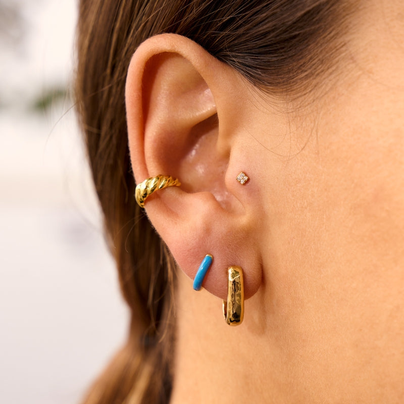 Brincos Argola em Prata Dourada