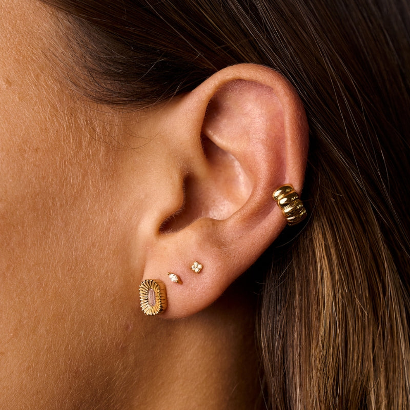 Brincos em Prata Dourada