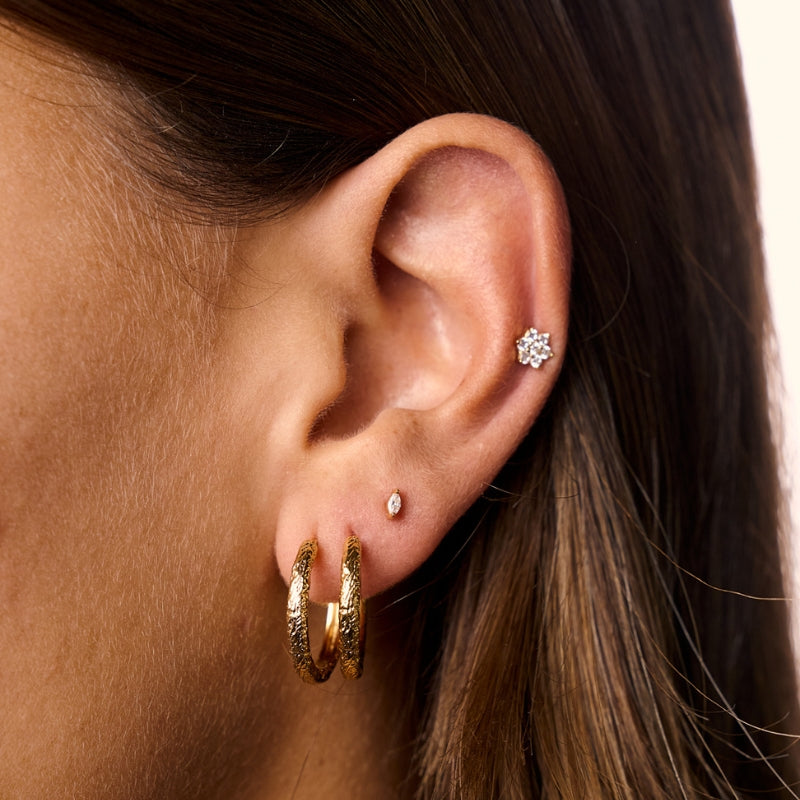 Brincos Argola em Prata Dourada