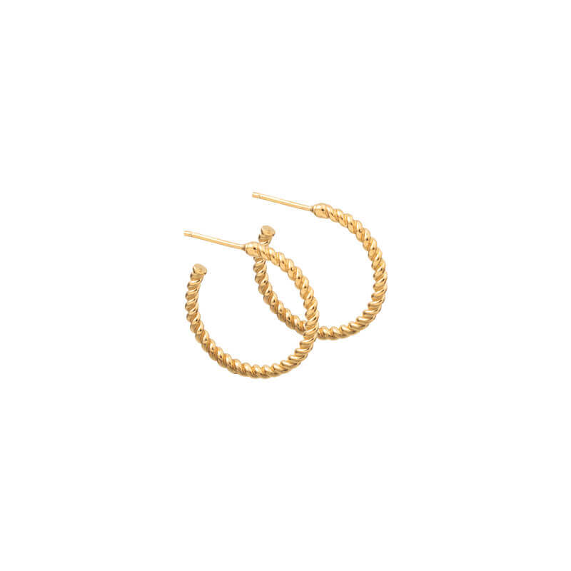 Brincos Argola entrançada 3 dourados