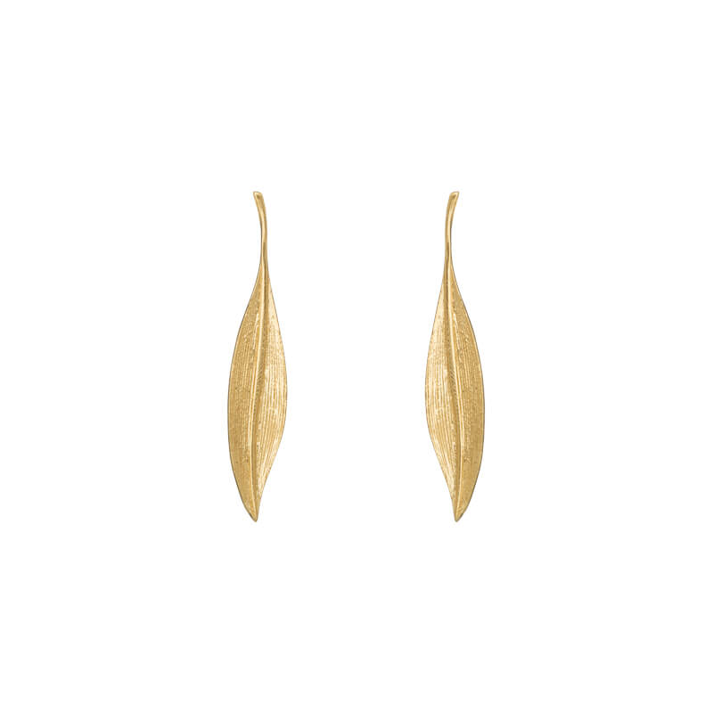 Brincos Folha dourados