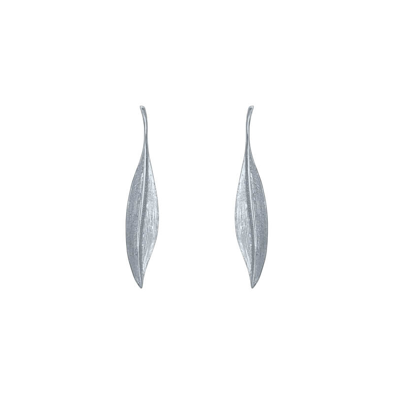 Brincos Folha prateados