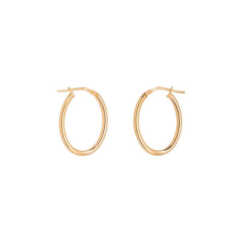 Brincos Argola oval dourados