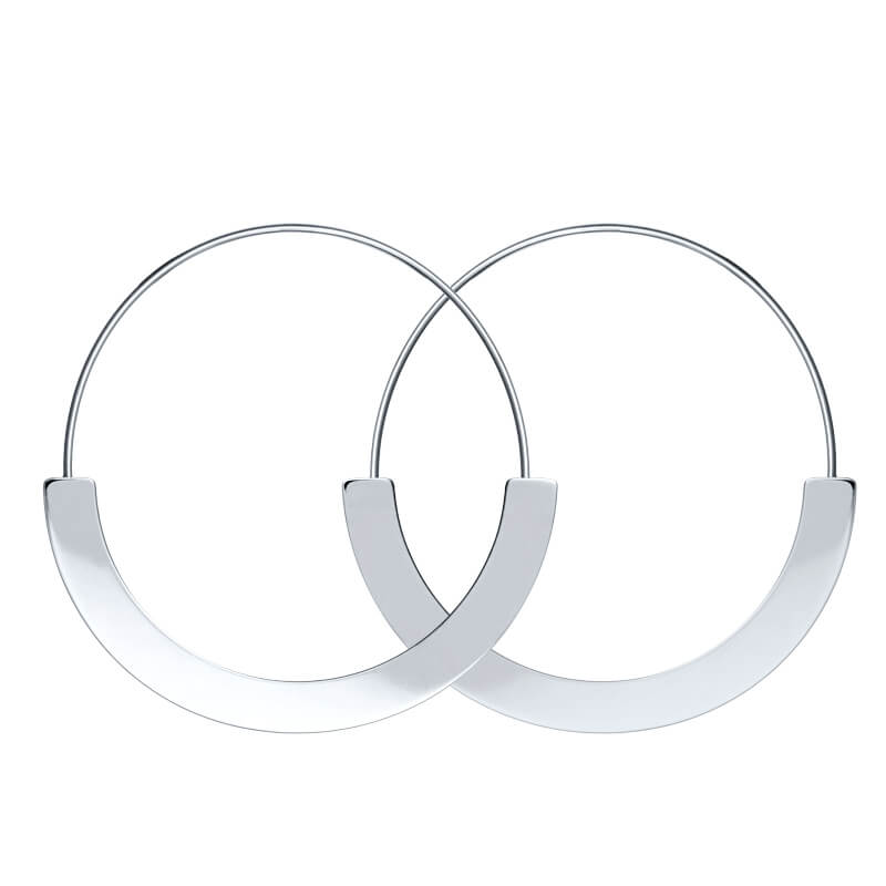 Brincos Argola chapa prateados