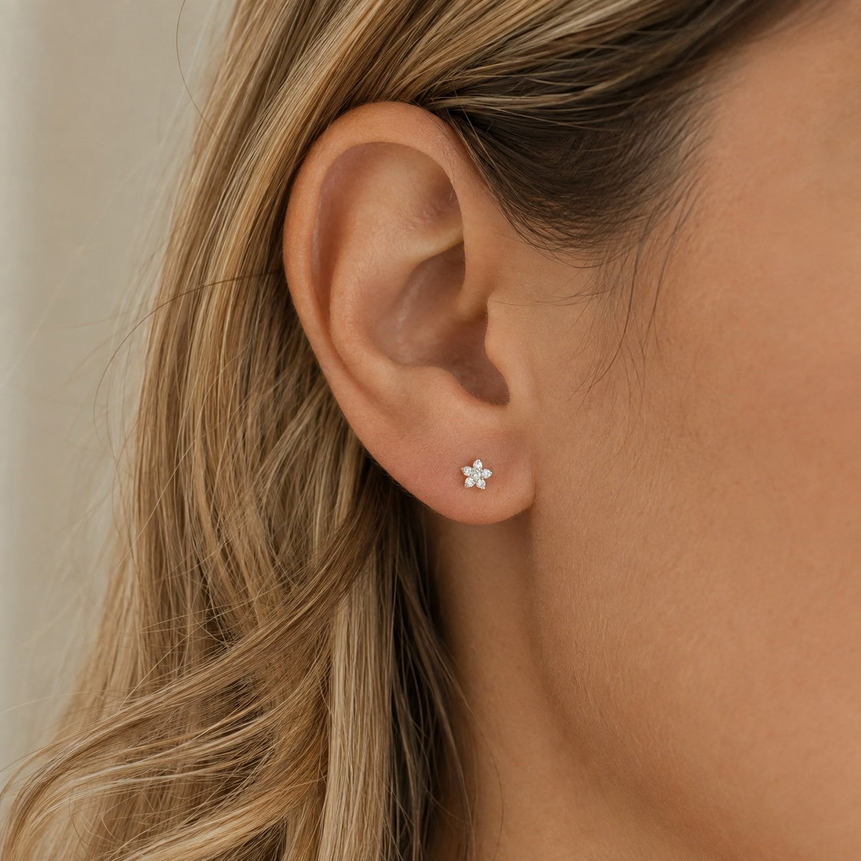 Silver Flower Earrings