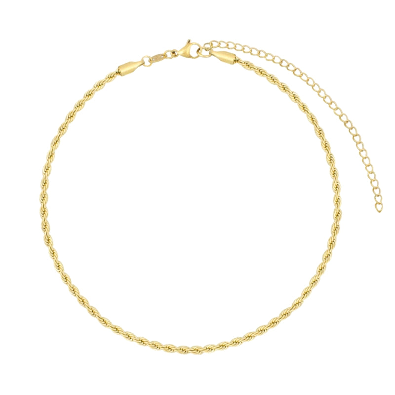 Colar Choker em Aço Dourado