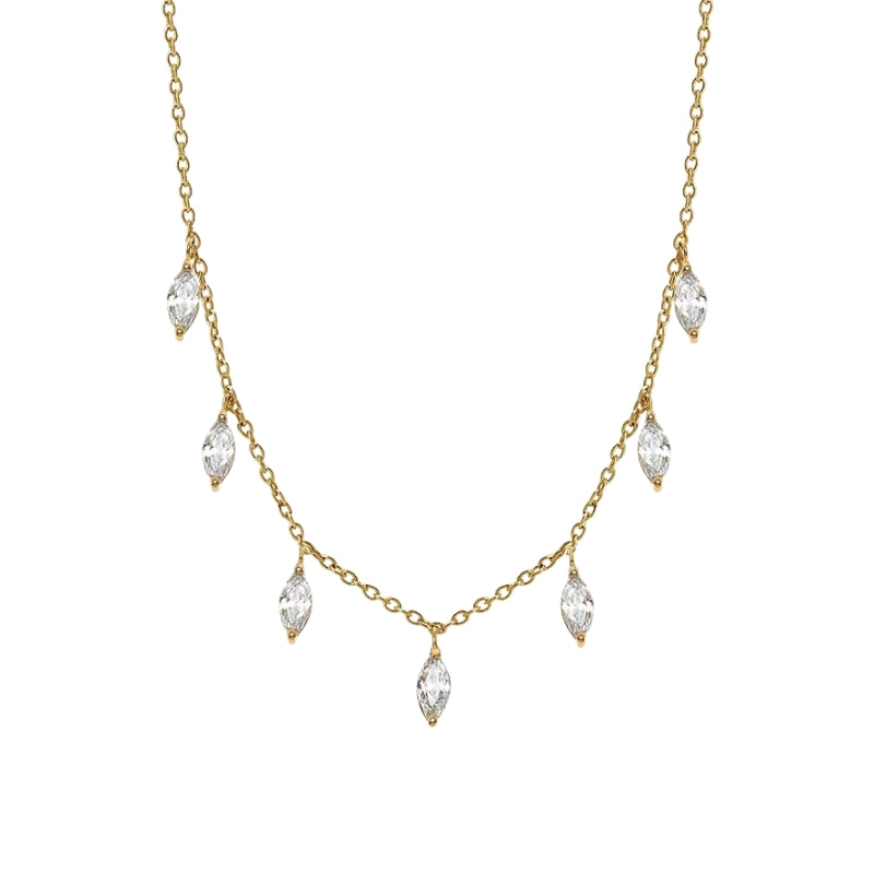 Colar Choker em Prata Dourada