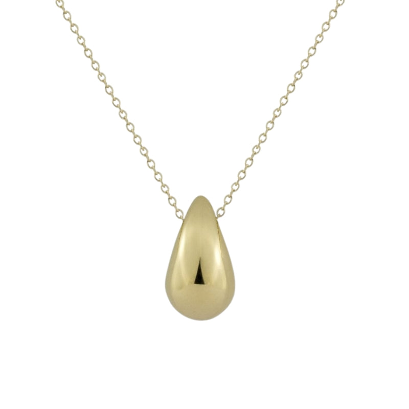 Colar Teardrop em Aço Dourado