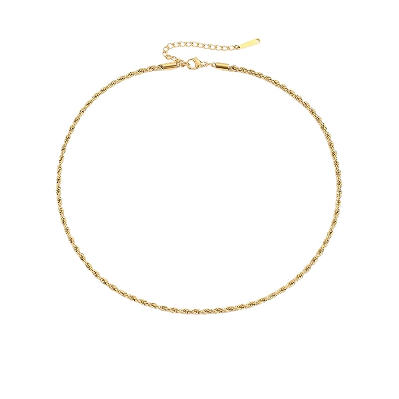 Colar Choker em Aço Dourado