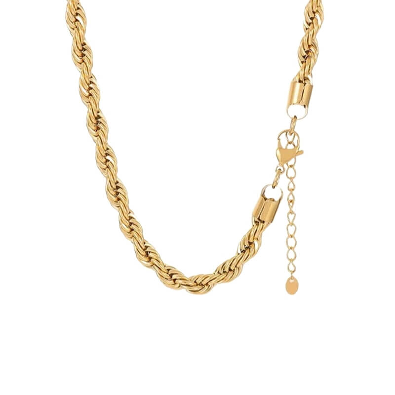 Colar em Aço Dourado