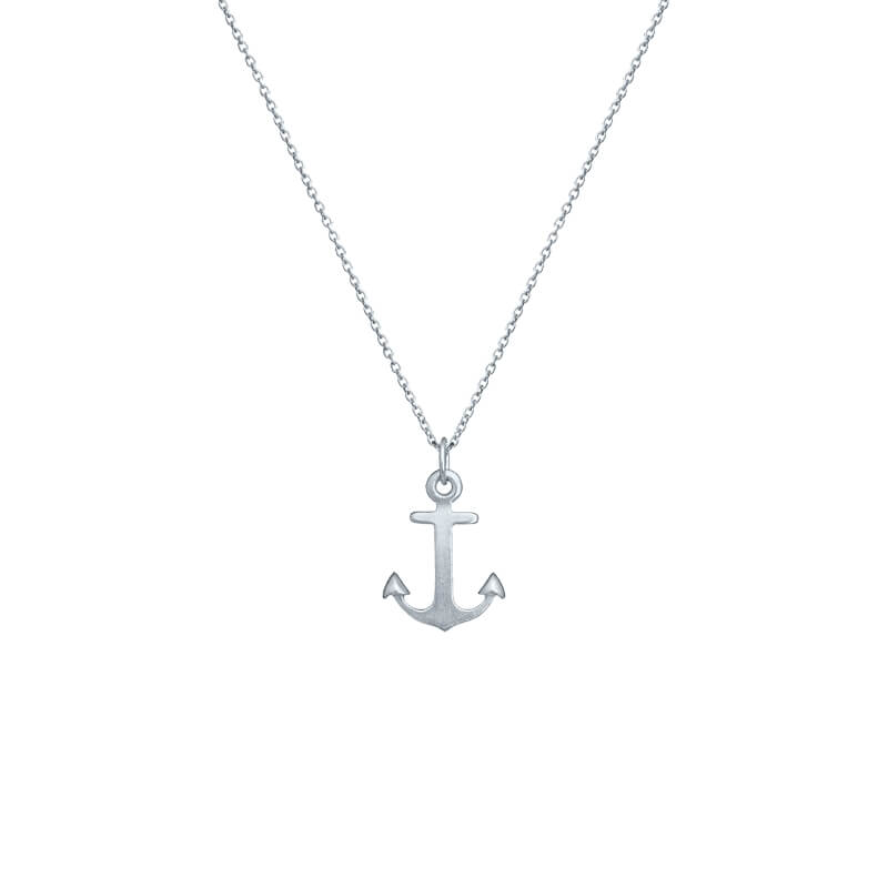 Colar Âncora prateado