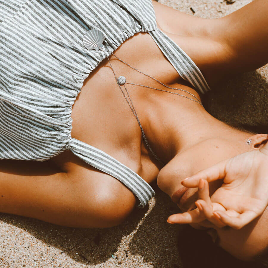 Colar Ouriço-do-Mar prateado