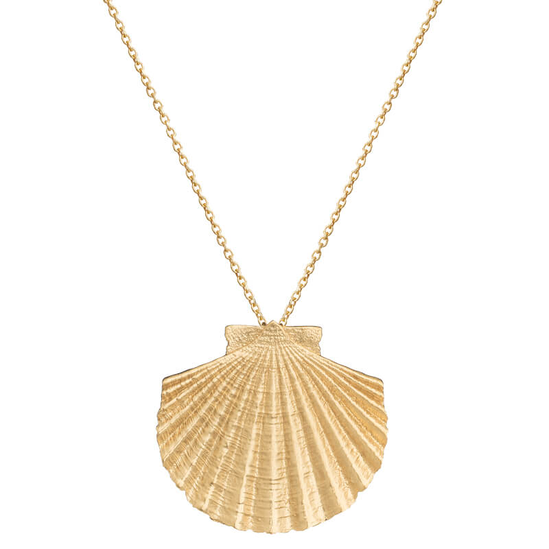 Colar Vieira grande dourado