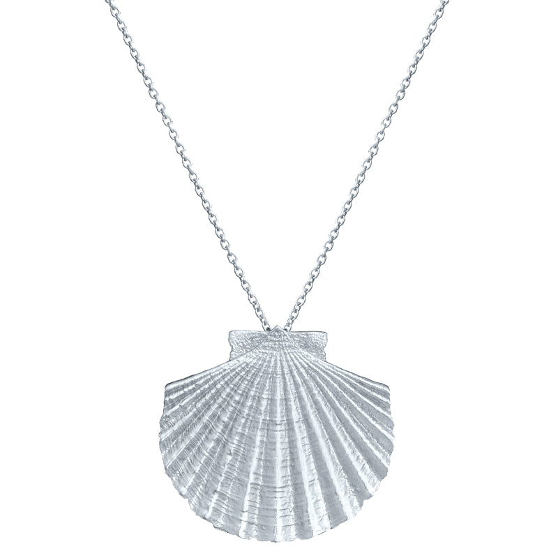 Colar Vieira grande prateado