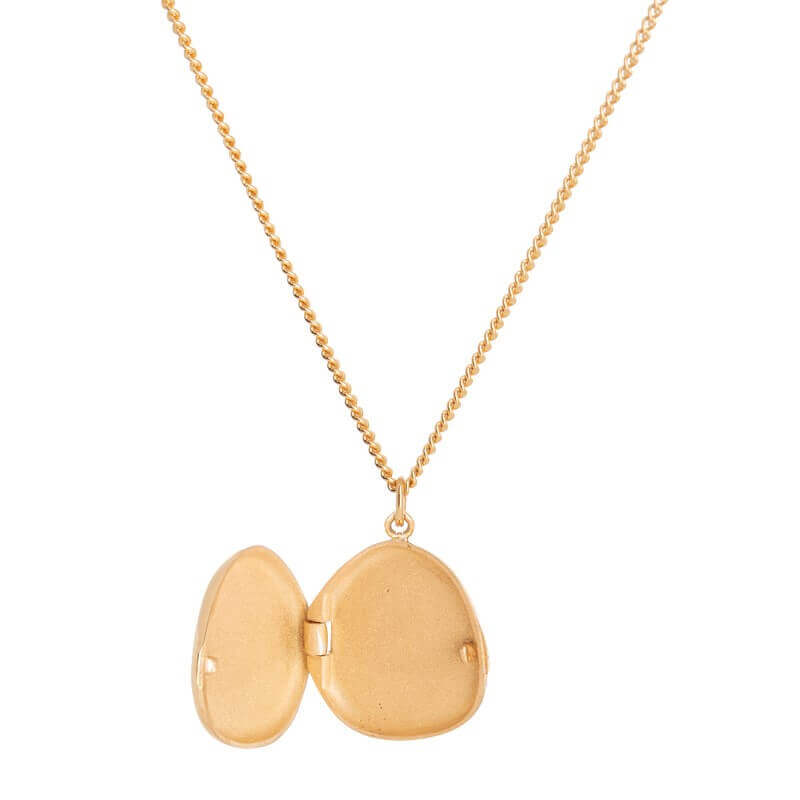 Colar relicário dourado