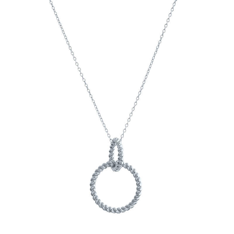 Colar Elos entrançados prateado