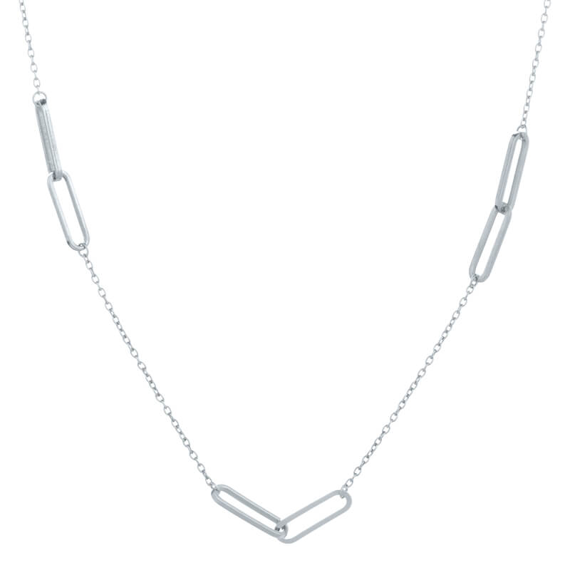 Colar Elos prateado