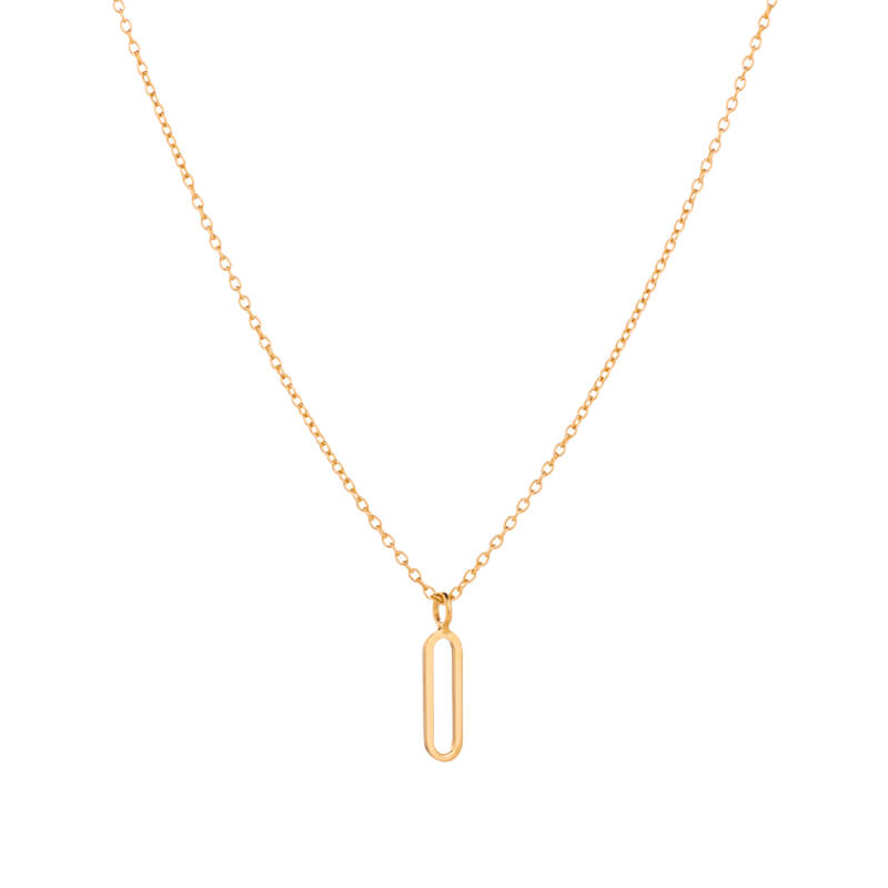 Colar com Pendente Elo dourado